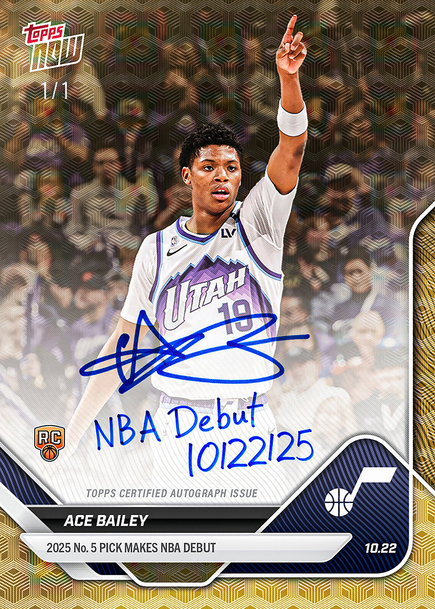 Ace Bailey - 2025-26 NBA Topps NOW® - Card 9