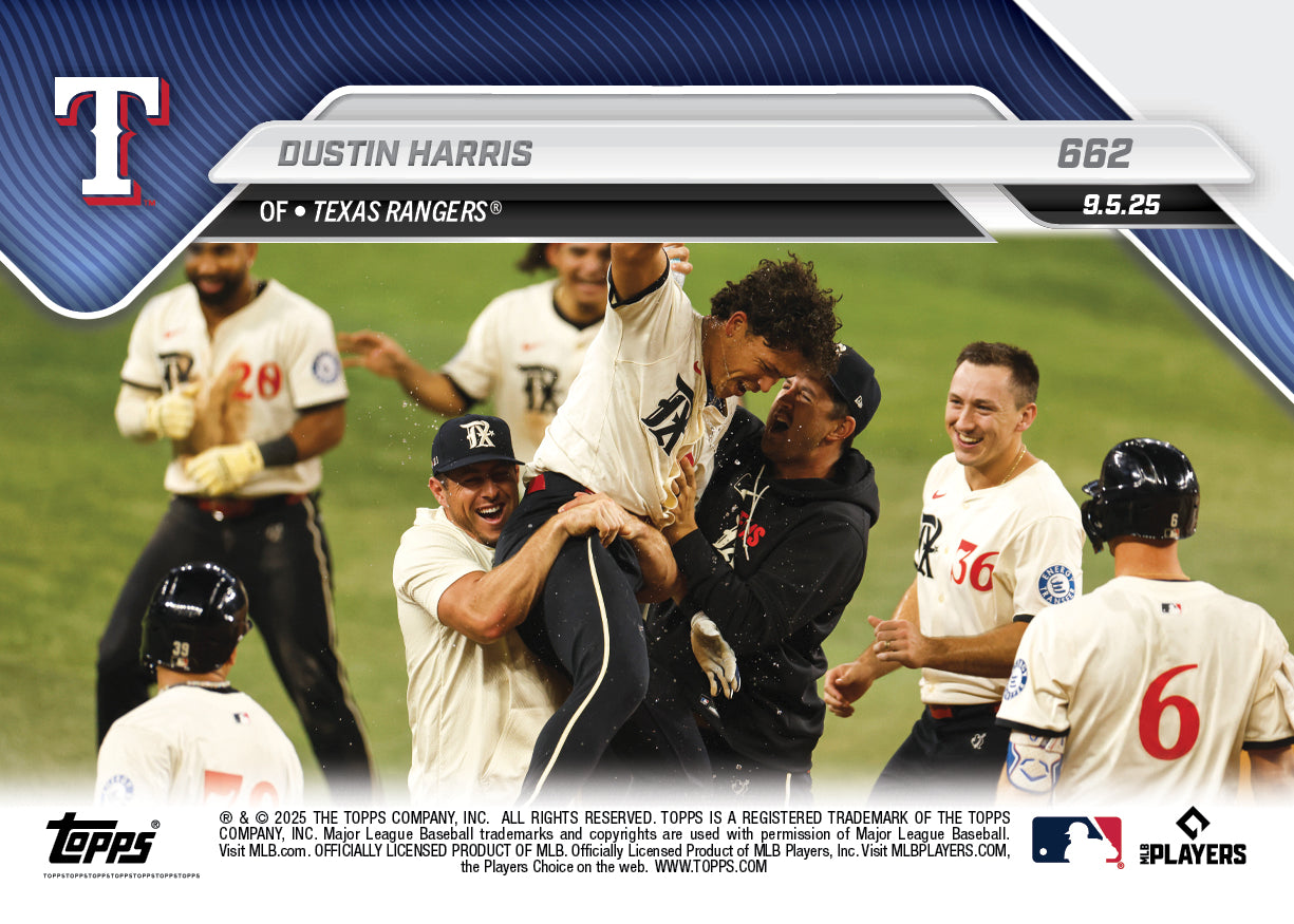 Dustin Harris - 2025 MLB Topps NOW® - Card 662