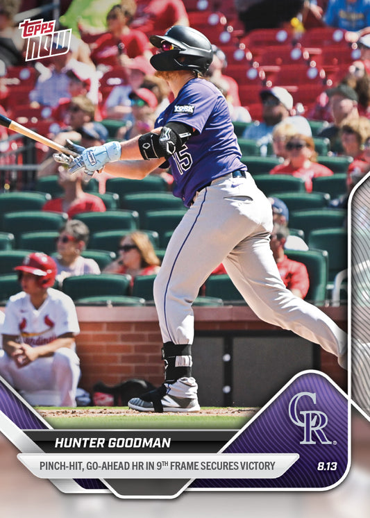 Hunter Goodman - 2025 MLB Topps NOW® - Card 554