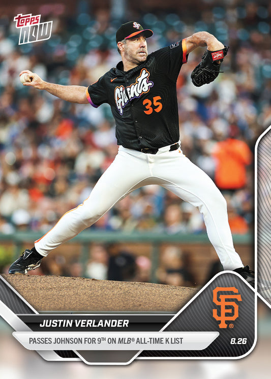 Justin Verlander - 2025 MLB Topps NOW® - Card 614
