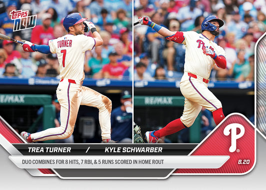 Trea Turner / Kyle Schwarber - 2025 MLB Topps NOW® - Card 584
