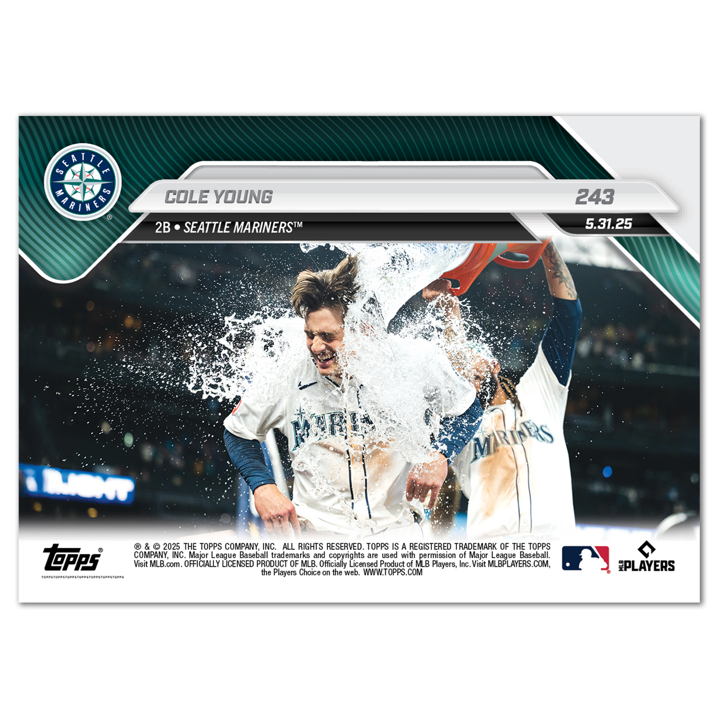 Cole Young - 2025 MLB Topps NOW® - Card 243