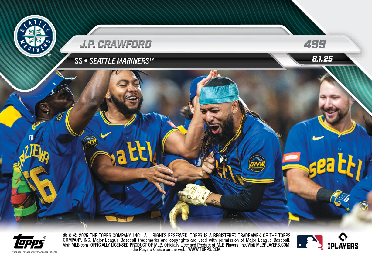 J.P. Crawford - 2025 MLB Topps NOW® - Card 499