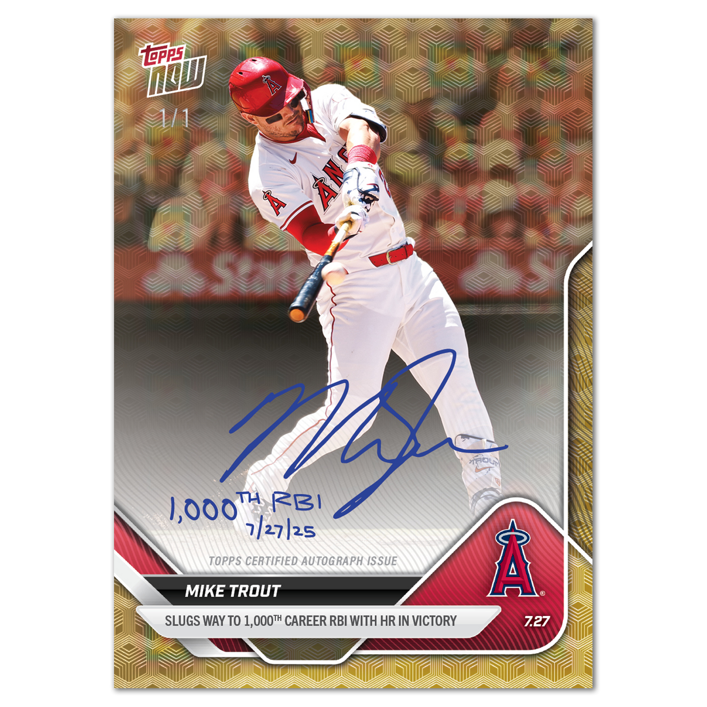 Mike Trout - 2025 MLB Topps NOW® - Card 470 - LOOK FOR AUTOS