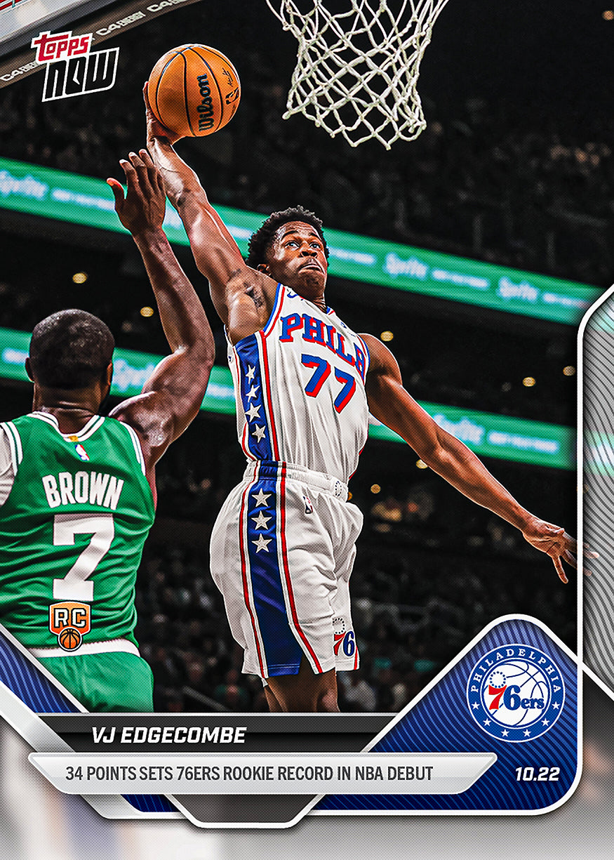 VJ Edgecombe - 2025-26 NBA Topps NOW® - Card 11