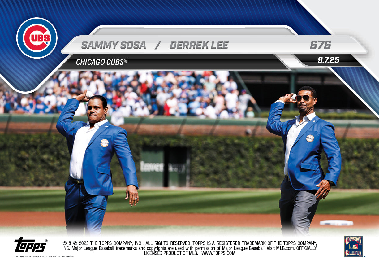 Sammy Sosa / Derrek Lee - 2025 MLB Topps NOW® - Card 676