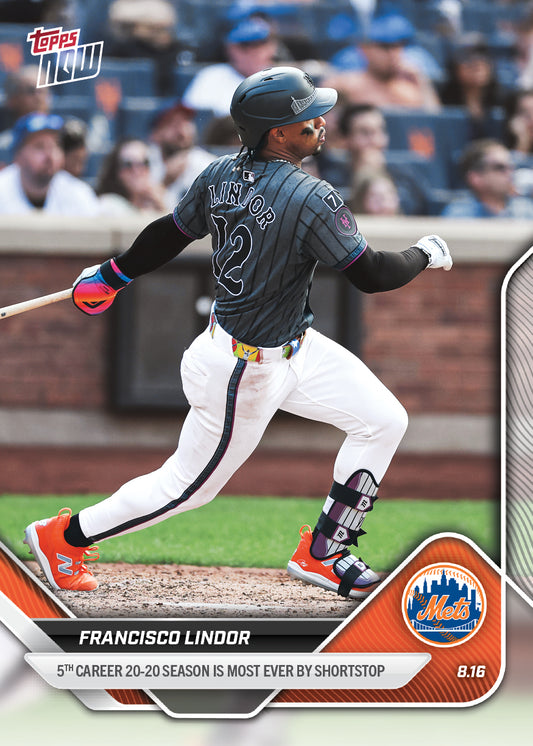 Francisco Lindor - 2025 MLB Topps NOW® - Card 560