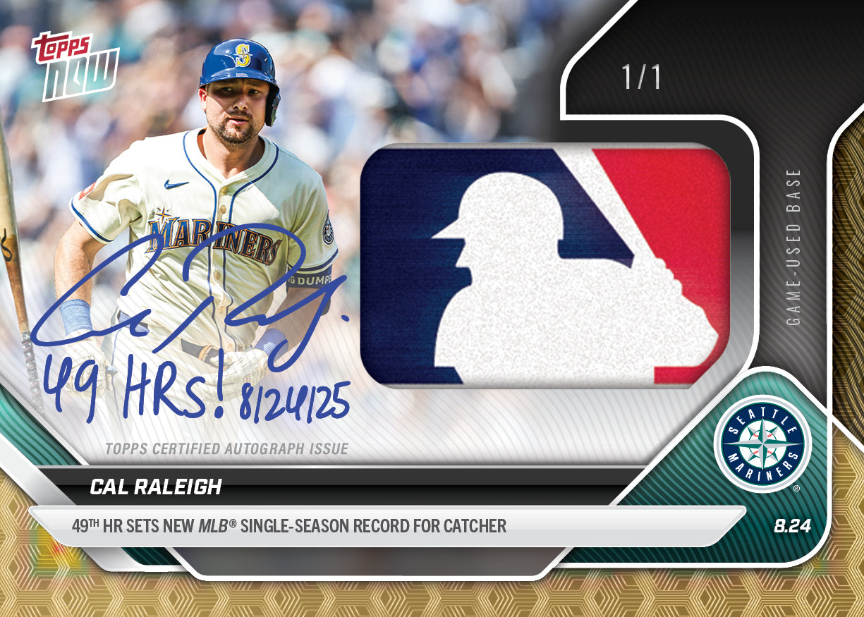 Cal Raleigh - 2025 MLB Topps NOW® - Card 604 - LOOK FOR RELICS & AUTO-RELICS