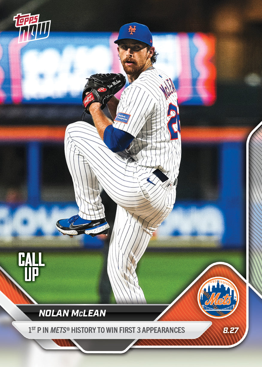 Nolan McLean - 2025 MLB Topps NOW® - Card 616