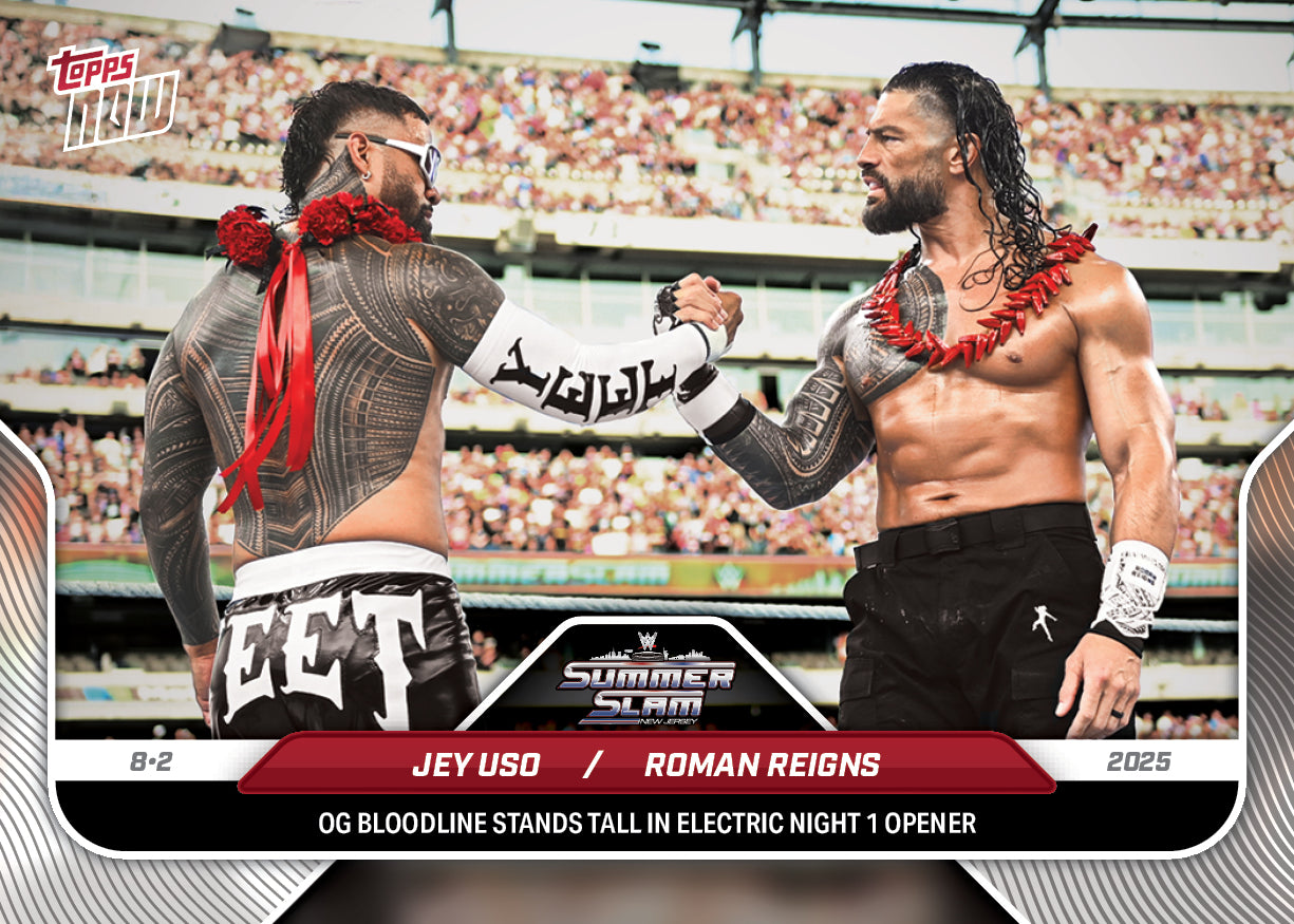 Jey Uso / Roman Reigns - 2025 WWE Topps NOW® - Card 82