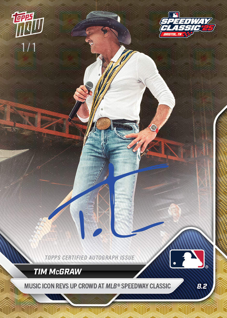 Tim McGraw - 2025 MLB Topps NOW® - Card 505 - LOOK FOR AUTOS
