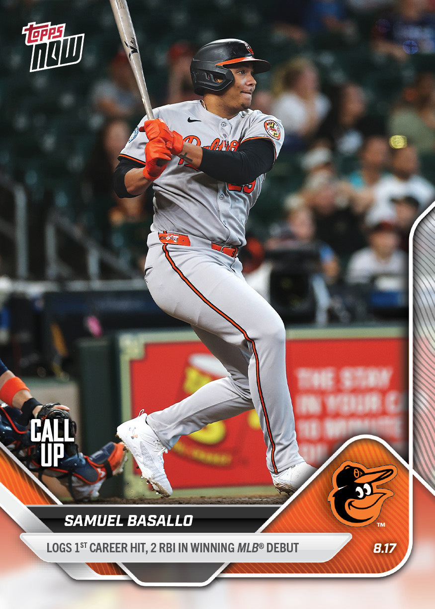 Samuel Basallo - 2025 MLB Topps NOW® - Card 566