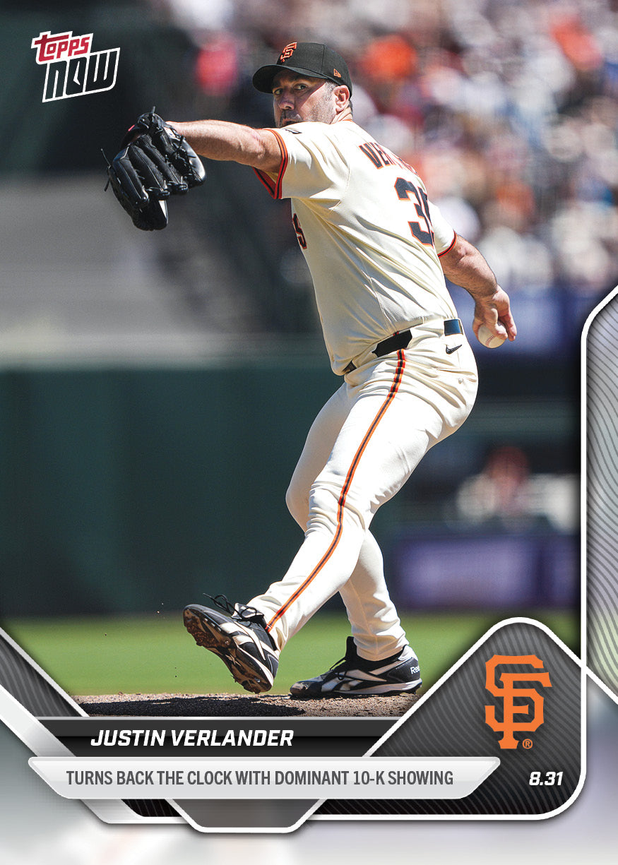 Justin Verlander - 2025 MLB Topps NOW® - Card 639