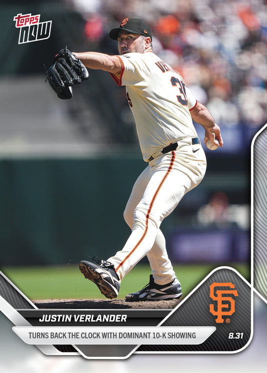Justin Verlander - 2025 MLB Topps NOW® - Card 639
