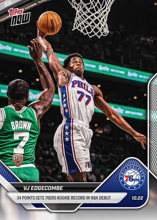 VJ Edgecombe - 2025-26 NBA Topps NOW® - Card 11