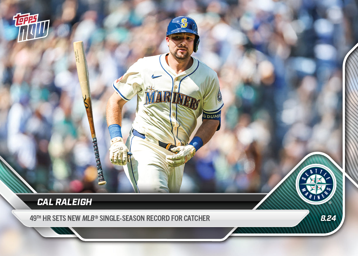 Cal Raleigh - 2025 MLB Topps NOW® - Card 604 - LOOK FOR RELICS & AUTO-RELICS