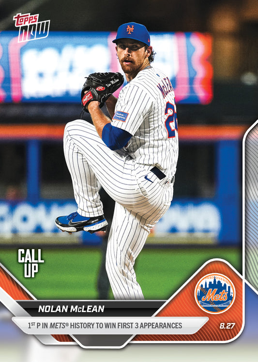 Nolan McLean - 2025 MLB Topps NOW® - Card 616