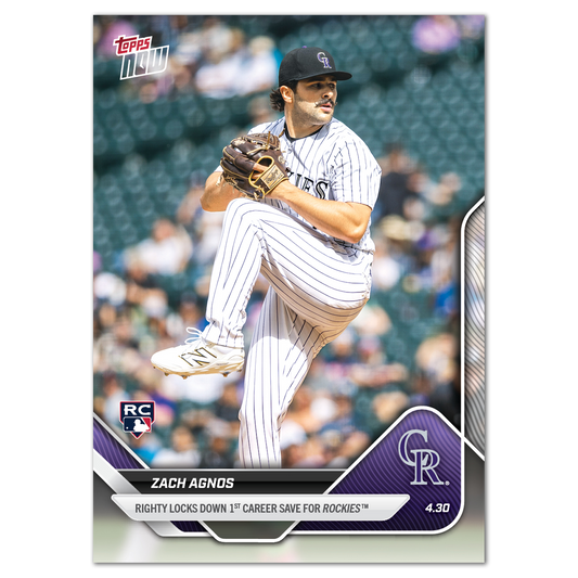 Zach Agnos - 2025 MLB Topps NOW® - Card 121