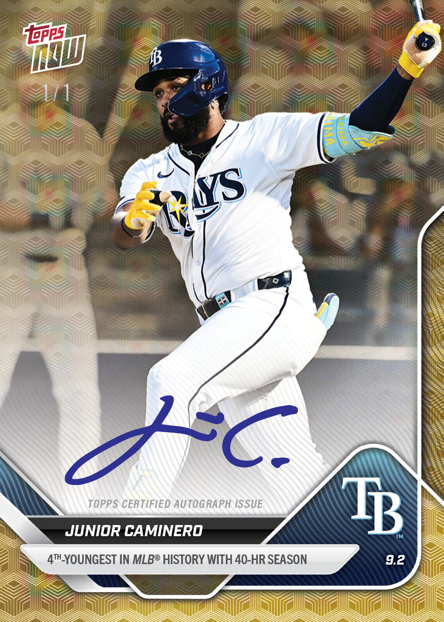 Junior Caminero - 2025 MLB Topps NOW® - Card 652 - LOOK FOR AUTOS