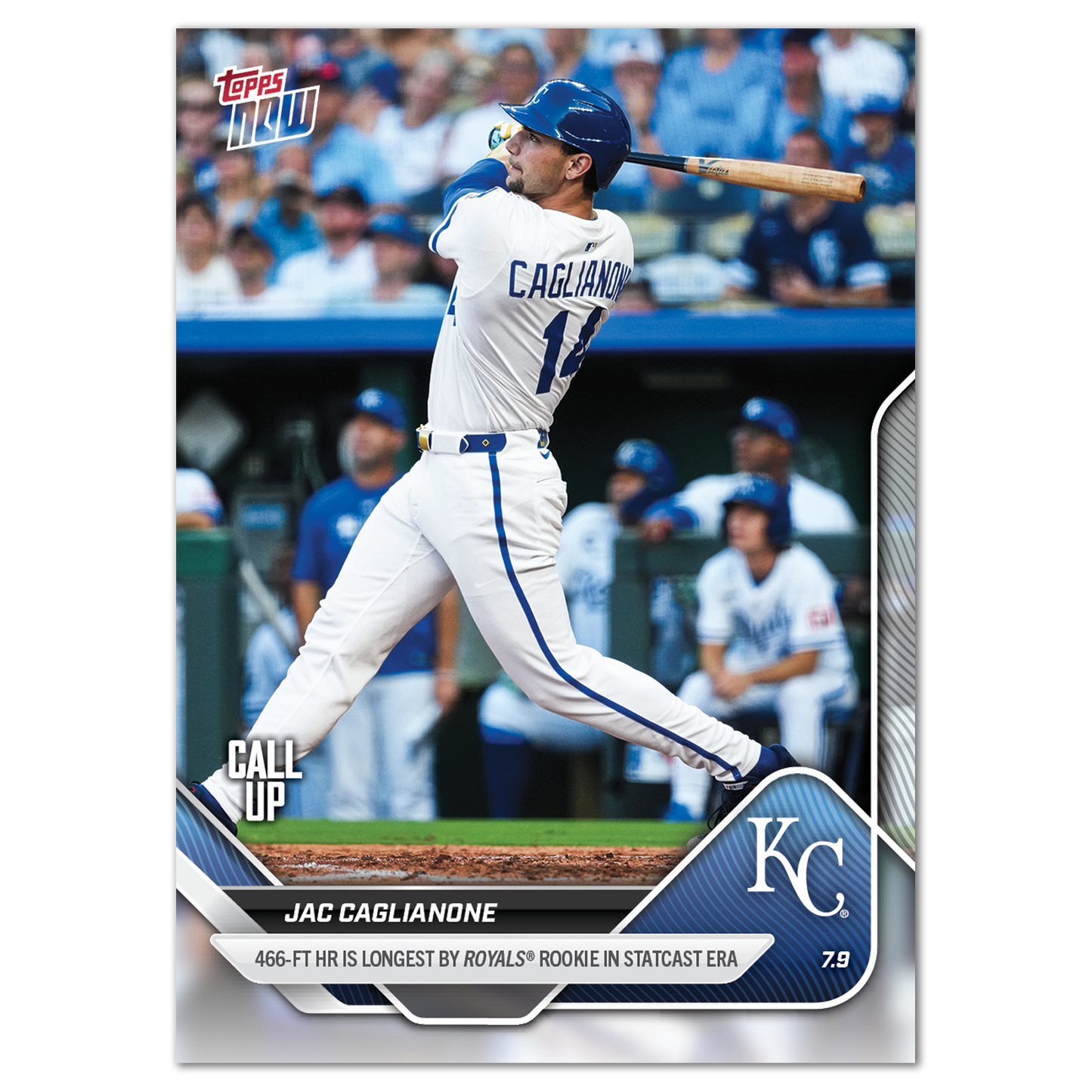Jac Caglianone - 2025 MLB Topps NOW® - Card 408