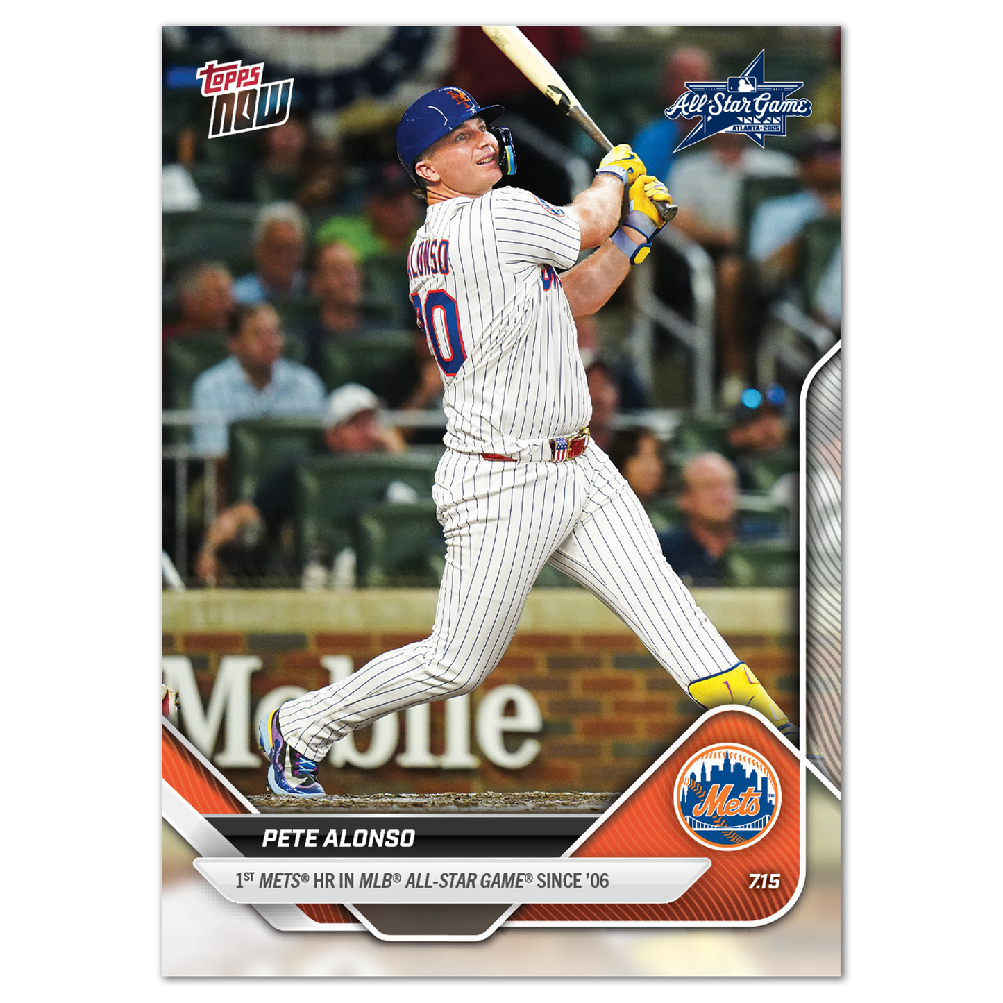 Pete Alonso - 2025 MLB Topps NOW® - Card 429